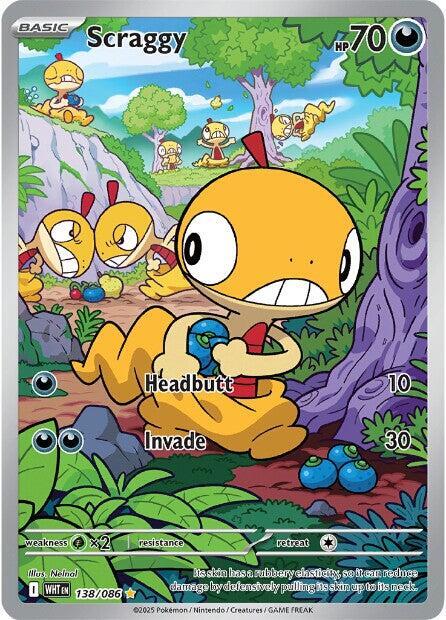 Scraggy 138/086 (SV: White Flare)  - Holofoil | Good Games Morley