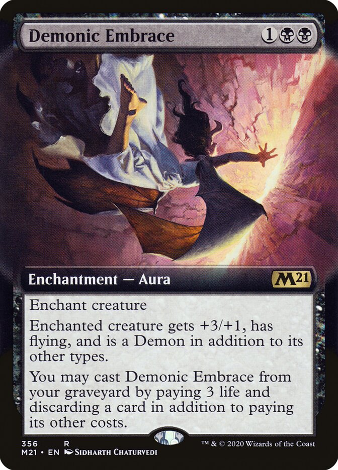Demonic Embrace 356/274 (Core Set 2021)  - Extended Art Foil | Good Games Morley