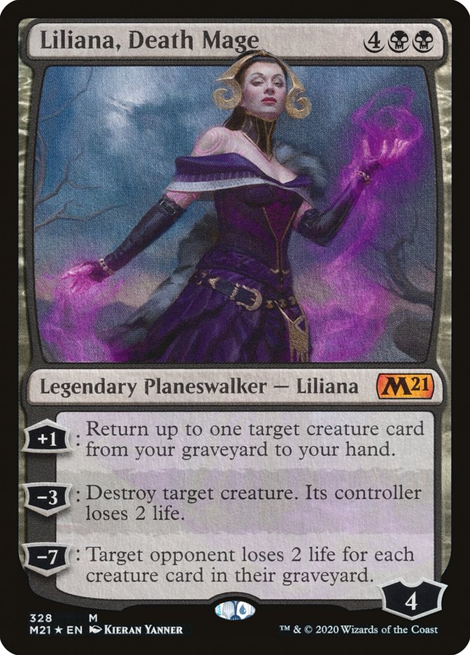 Liliana, Death Mage 328 (Core Set 2021)  - Foil | Good Games Morley