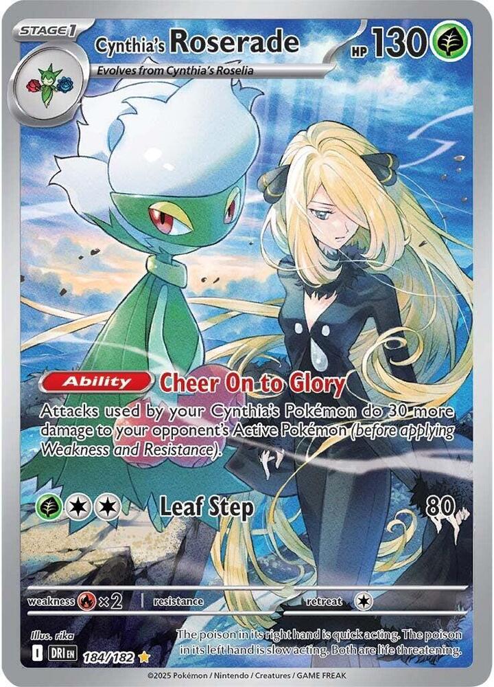 Cynthia's Roserade 184/182 (SV10: Destined Rivals)  - Holofoil | Good Games Morley