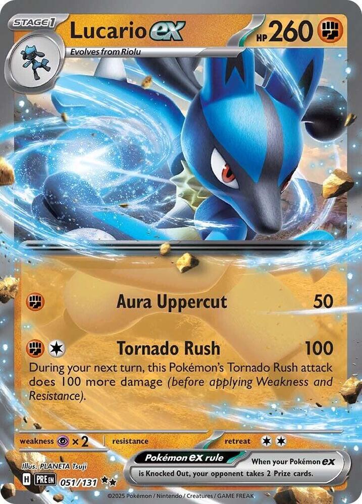 Lucario ex 051/131 (SV: Prismatic Evolutions)  - Holofoil | Good Games Morley