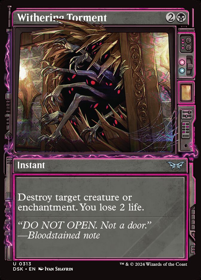 Withering Torment 313/286 (Duskmourn: House of Horror)  - Showcase Foil | Good Games Morley