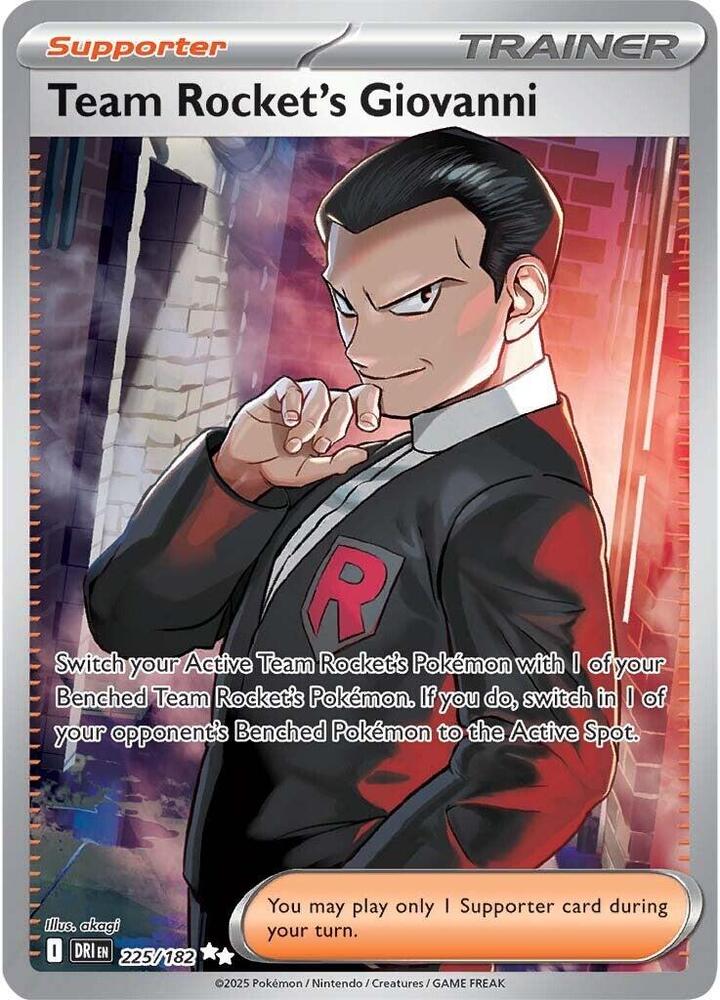 Team Rocket's Giovanni 225/182 (SV10: Destined Rivals)  - Holofoil | Good Games Morley