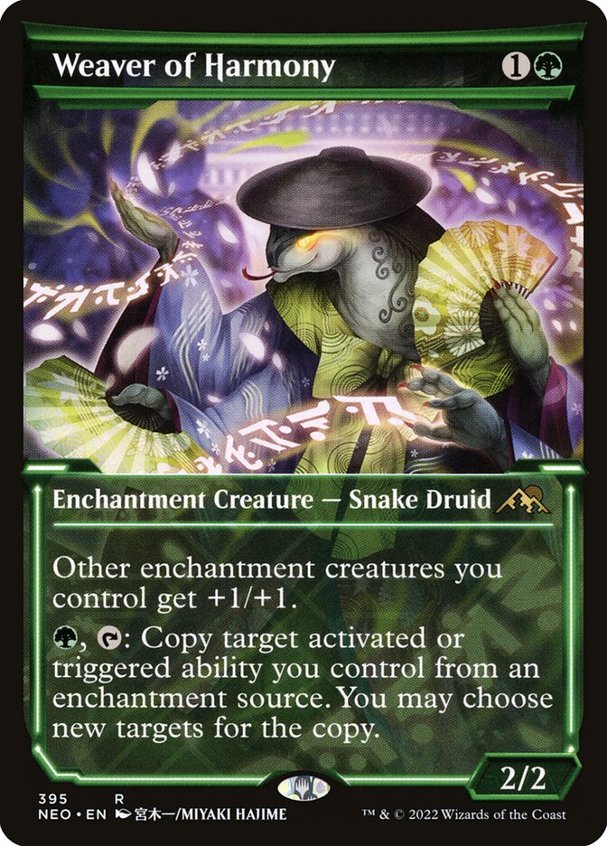 Weaver of Harmony 395/302 (Kamigawa: Neon Dynasty)  - Showcase Foil | Good Games Morley
