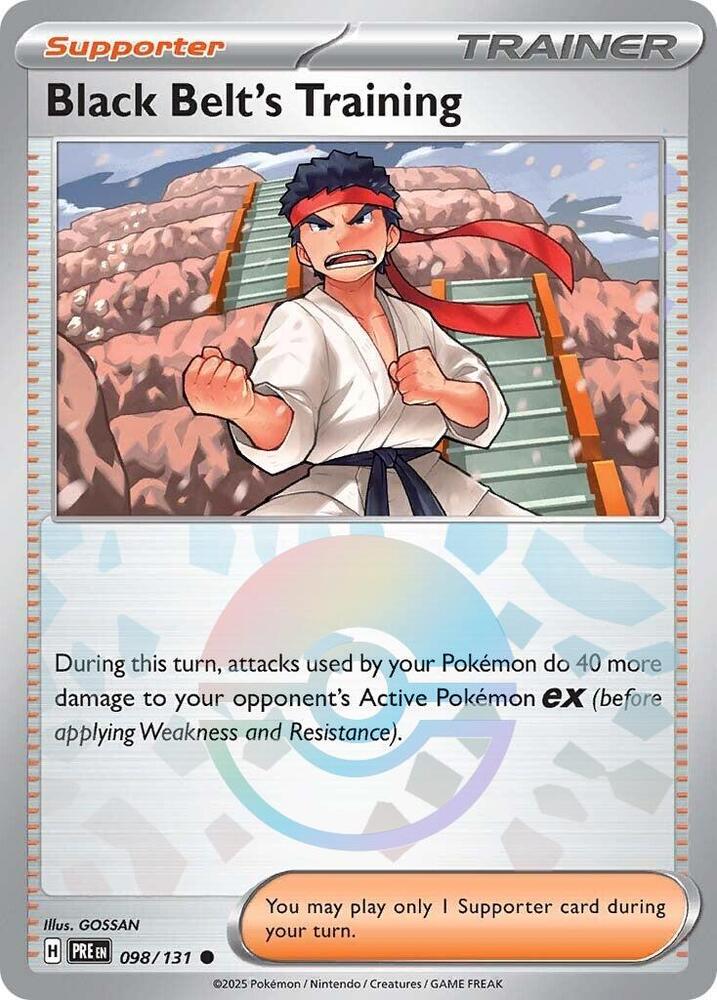 Black Belt's Training 098/131 (SV: Prismatic Evolutions)  - Poke Ball Holofoil | Good Games Morley