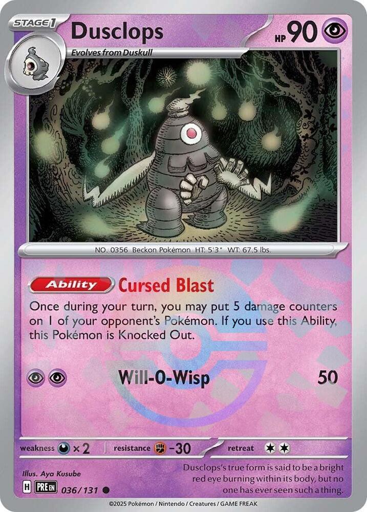 Dusclops 036/131 (SV: Prismatic Evolutions)  - Poke Ball Holofoil | Good Games Morley