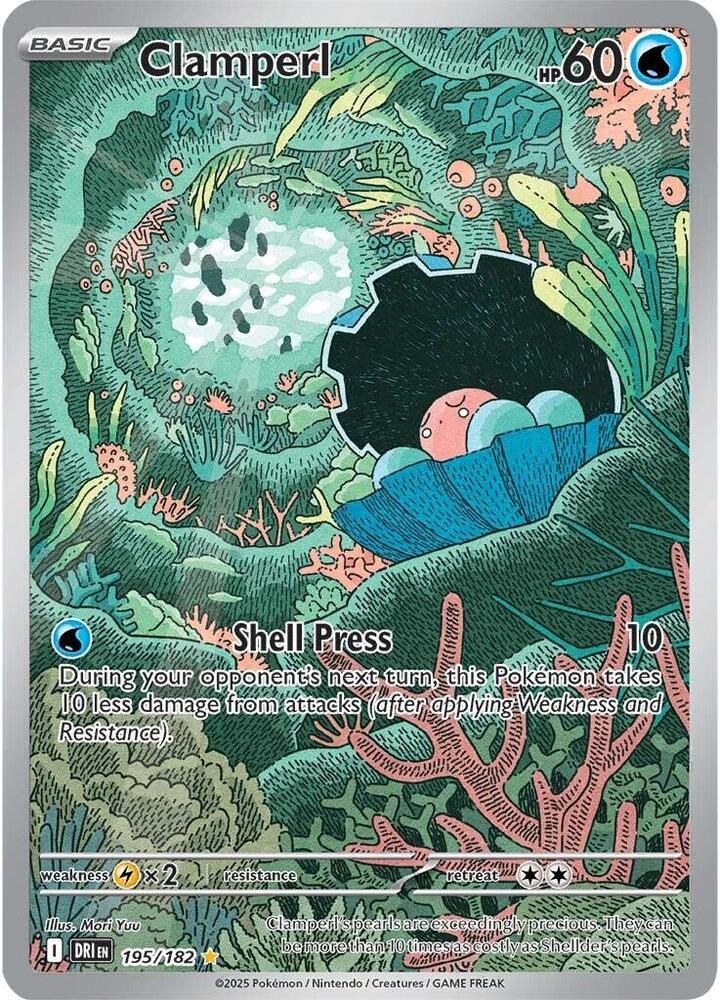 Clamperl 195/182 (SV10: Destined Rivals)  - Holofoil | Good Games Morley