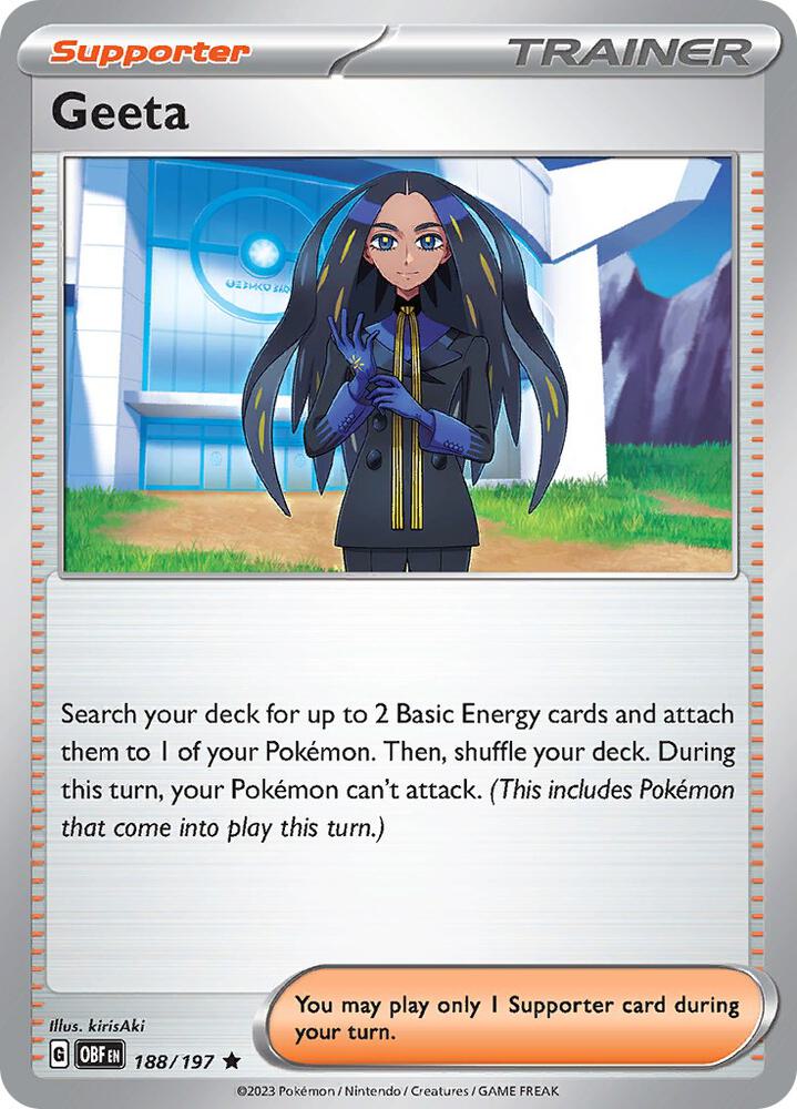 Geeta 188/197 (SV03: Obsidian Flames)  - Holofoil | Good Games Morley