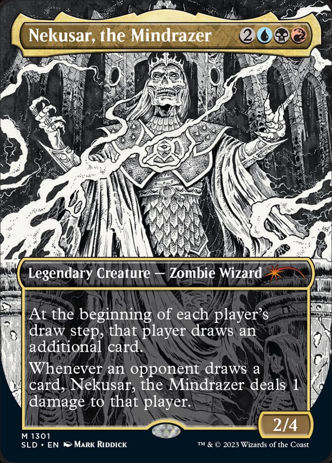 Nekusar, the Mindrazer 1301 (Secret Lair Drop Series)  - Borderless Foil | Good Games Morley