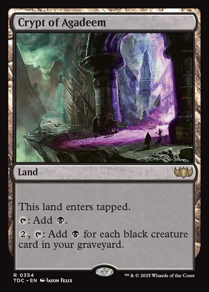 Crypt of Agadeem 354 (Commander: Tarkir: Dragonstorm)  | Good Games Morley