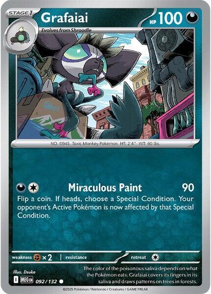 Grafaiai 092/132 (ME01: Mega Evolution)  - Reverse Holofoil | Good Games Morley