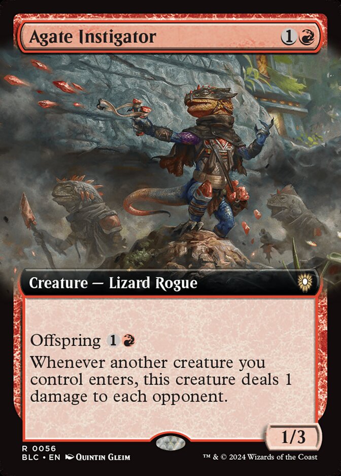Agate Instigator 56 (Commander: Bloomburrow)  - Extended Art | Good Games Morley