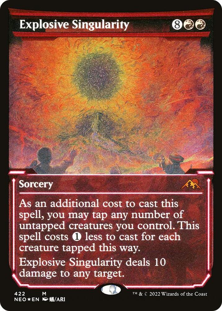 Explosive Singularity 422 (Kamigawa: Neon Dynasty)  - Showcase Etched Foil | Good Games Morley