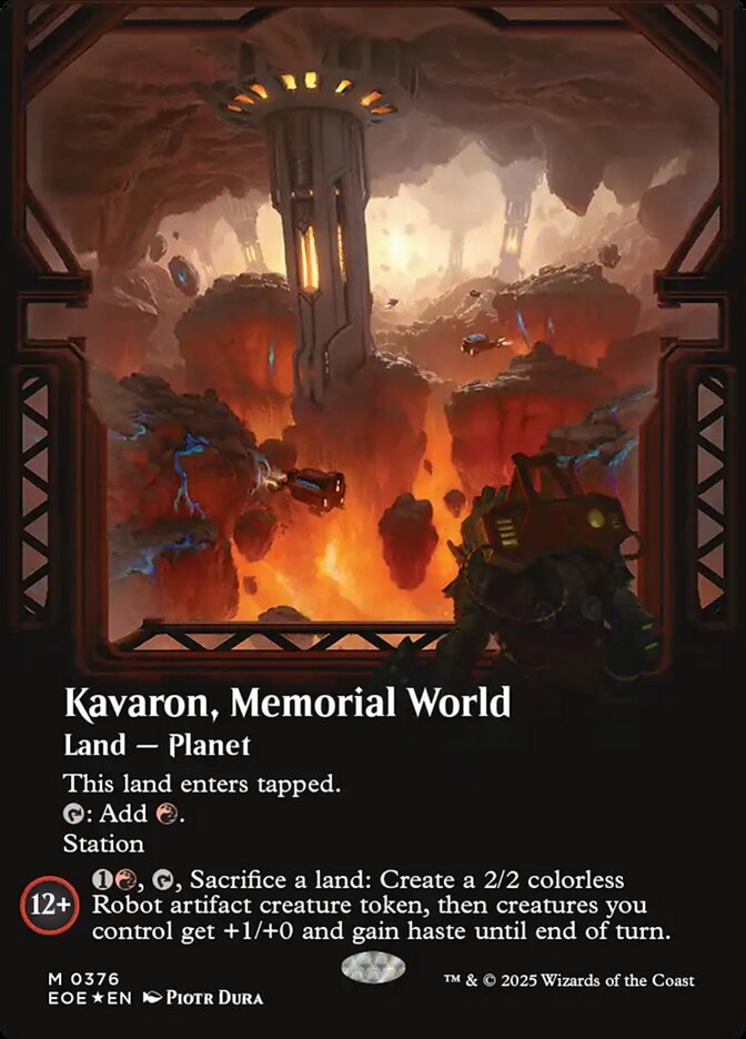 Kavaron, Memorial World 376/276 (Edge of Eternities)  - Borderless Foil | Good Games Morley