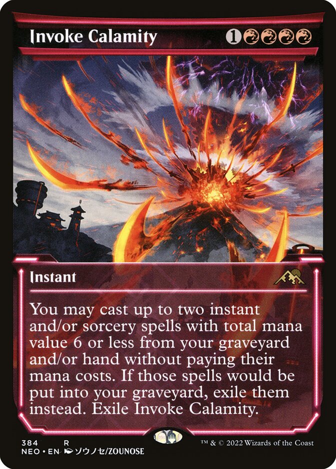 Invoke Calamity 384/302 (Kamigawa: Neon Dynasty)  - Showcase | Good Games Morley