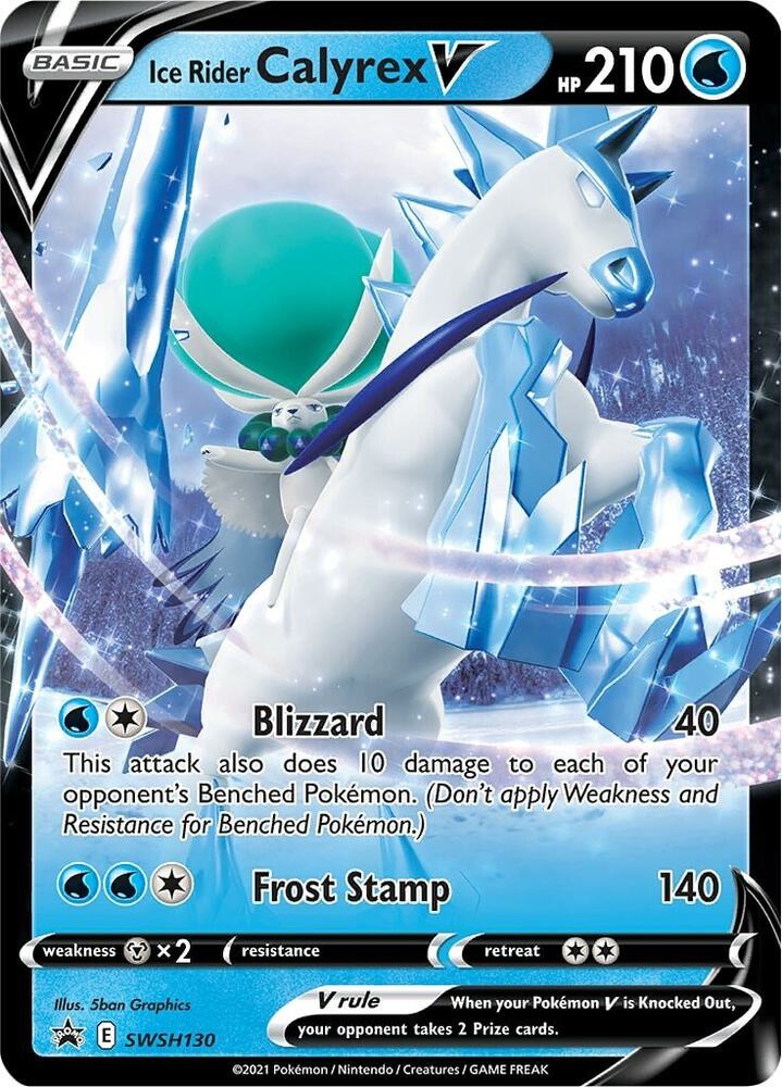 Ice Rider Calyrex V SWSH130 (SWSH: Sword & Shield Promo Cards)  - Holofoil | Good Games Morley