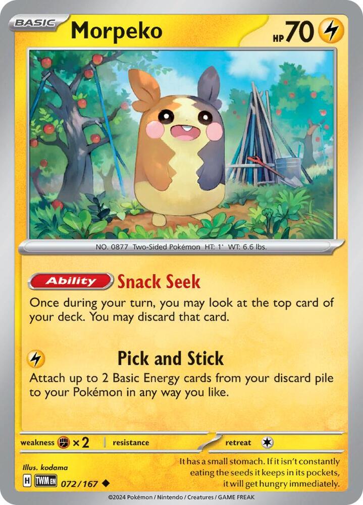 Morpeko 072/167 (SV06: Twilight Masquerade)  | Good Games Morley