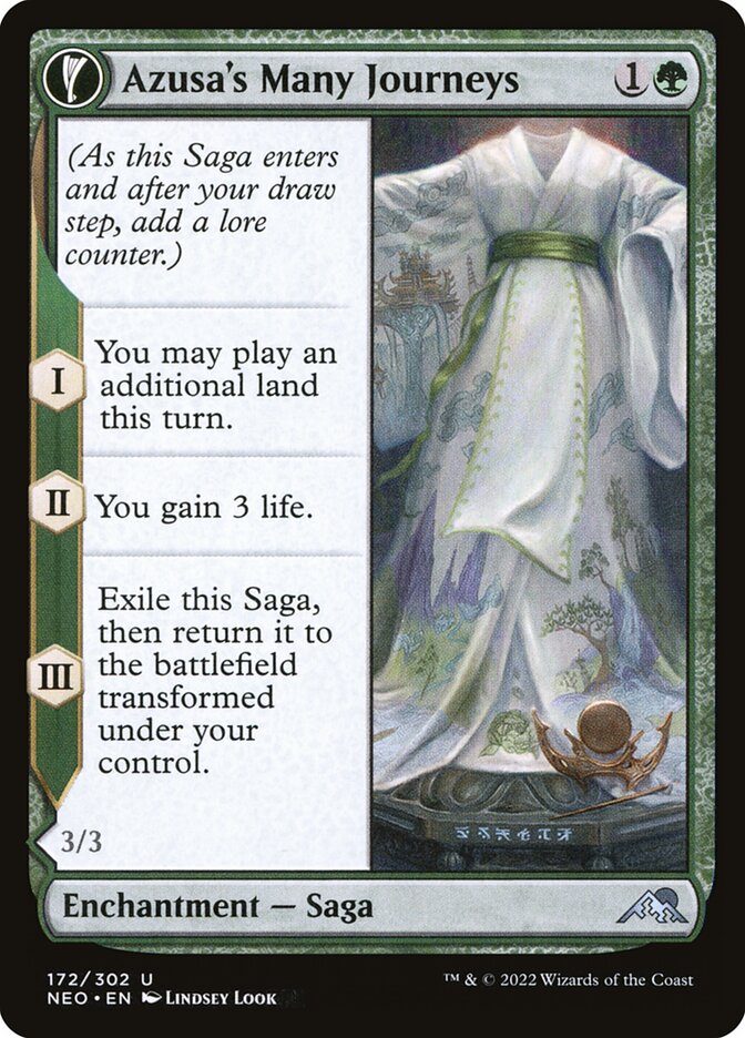 Azusa's Many Journeys // Likeness of the Seeker 172/302 (Kamigawa: Neon Dynasty)  - Foil | Good Games Morley
