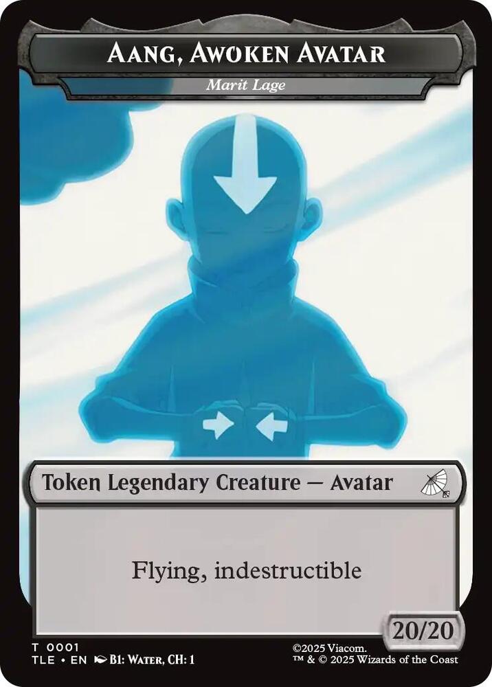 Aang, Awoken Avatar - Marit Lage // Treasure Double Sided Token 1 // 22 (Avatar: The Last Airbender: Eternal-Legal)  | Good Games Morley