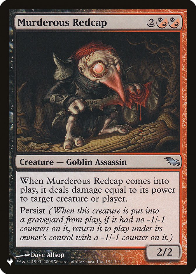 Murderous Redcap SHM-192/5075 (The List Reprints)  | Good Games Morley