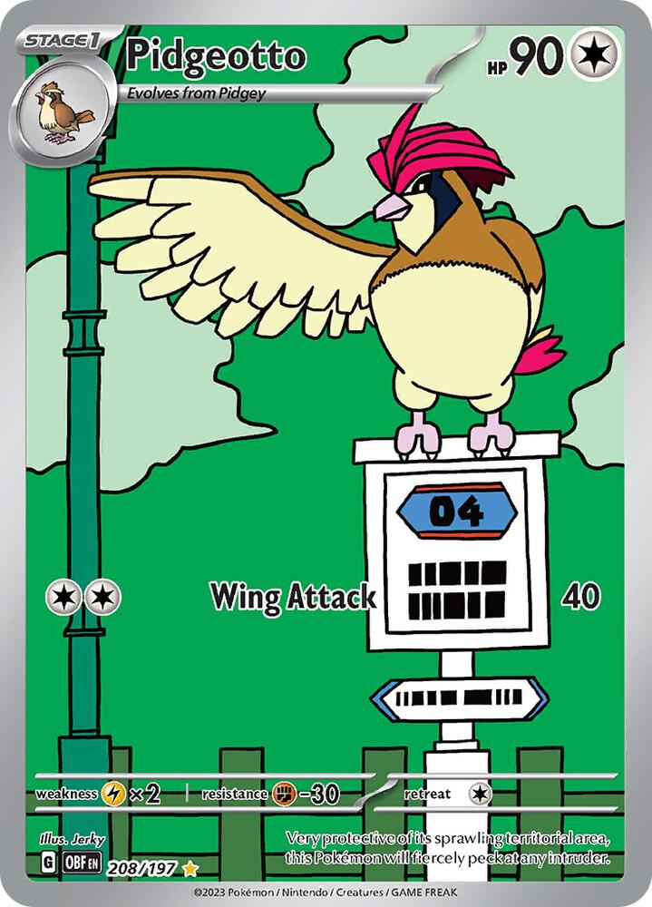 Pidgeotto 208/197 (SV03: Obsidian Flames)  - Holofoil | Good Games Morley