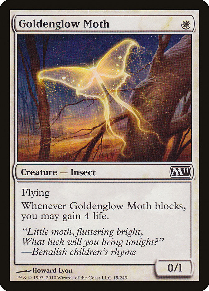 Goldenglow Moth 15/249 (Magic 2011 (M11))  - Foil | Good Games Morley