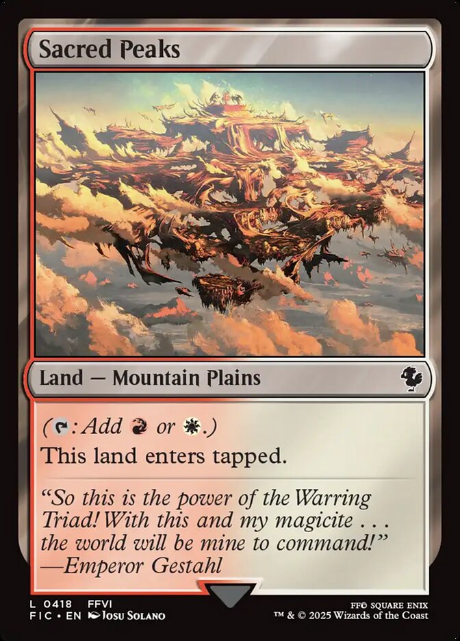 Sacred Peaks 418/100 (Commander: FINAL FANTASY)  | Good Games Morley