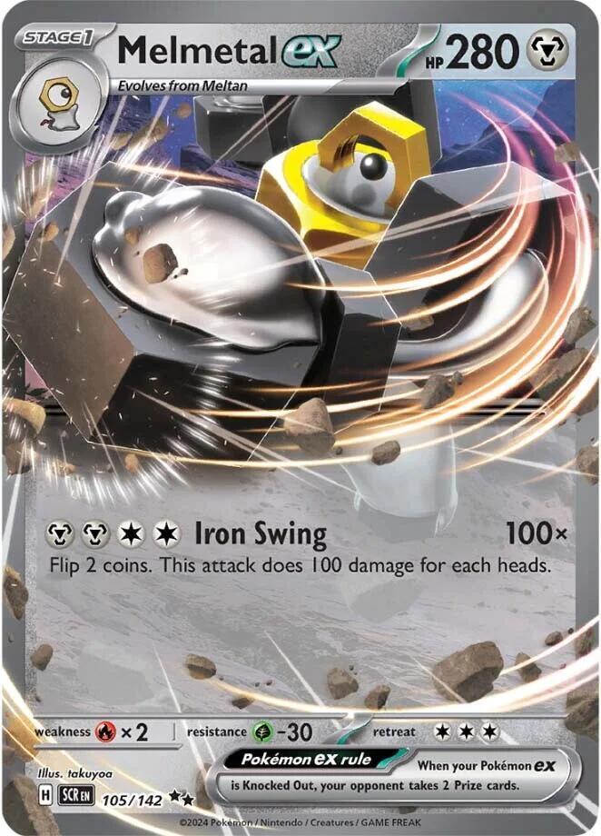 Melmetal ex 105/142 (SV07: Stellar Crown)  - Holofoil | Good Games Morley