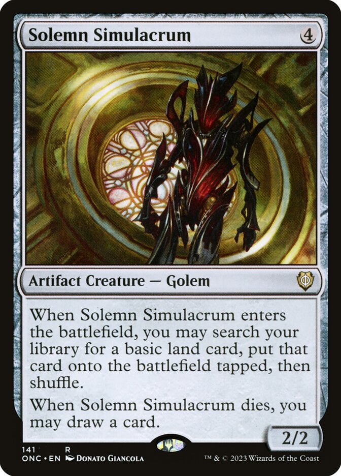 Solemn Simulacrum 141/28 (Commander: Phyrexia: All Will Be One)  | Good Games Morley