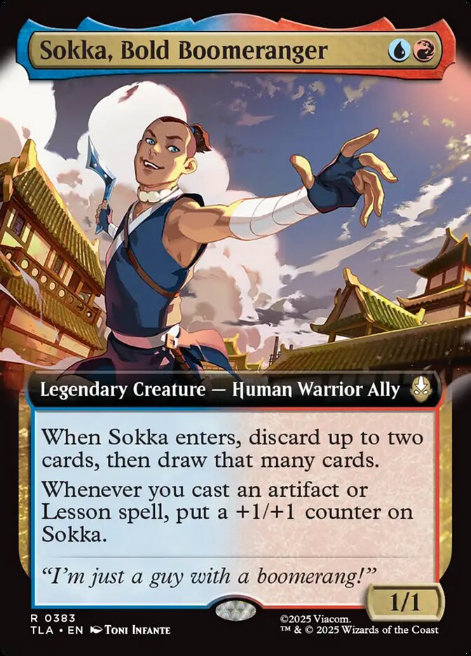 Sokka, Bold Boomeranger 383/286 (Avatar: The Last Airbender)  - Extended Art Foil | Good Games Morley