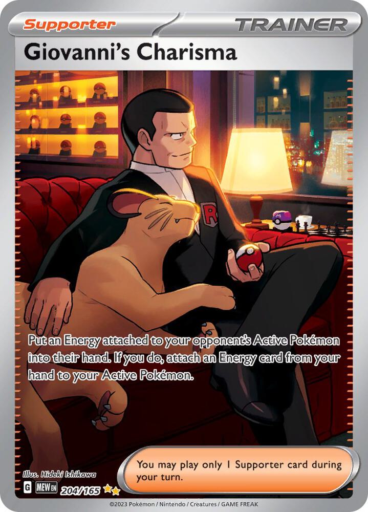 Giovanni's Charisma 204/165 (SV: Scarlet & Violet 151)  - Holofoil | Good Games Morley