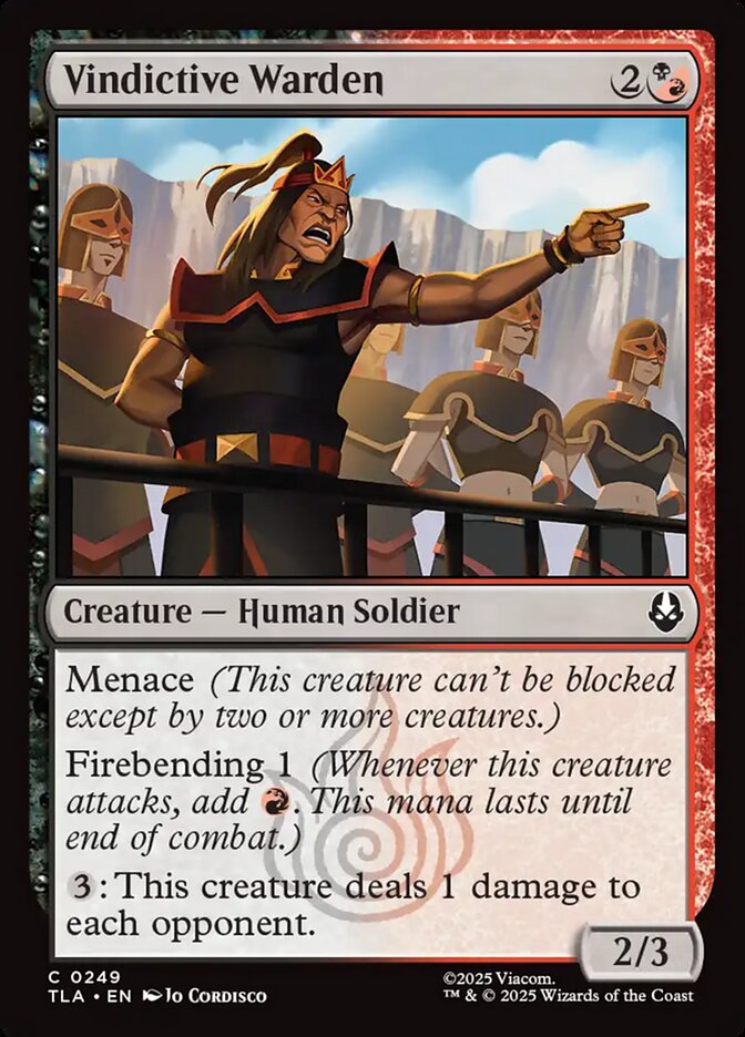 Vindictive Warden 249/286 (Avatar: The Last Airbender)  - Foil | Good Games Morley