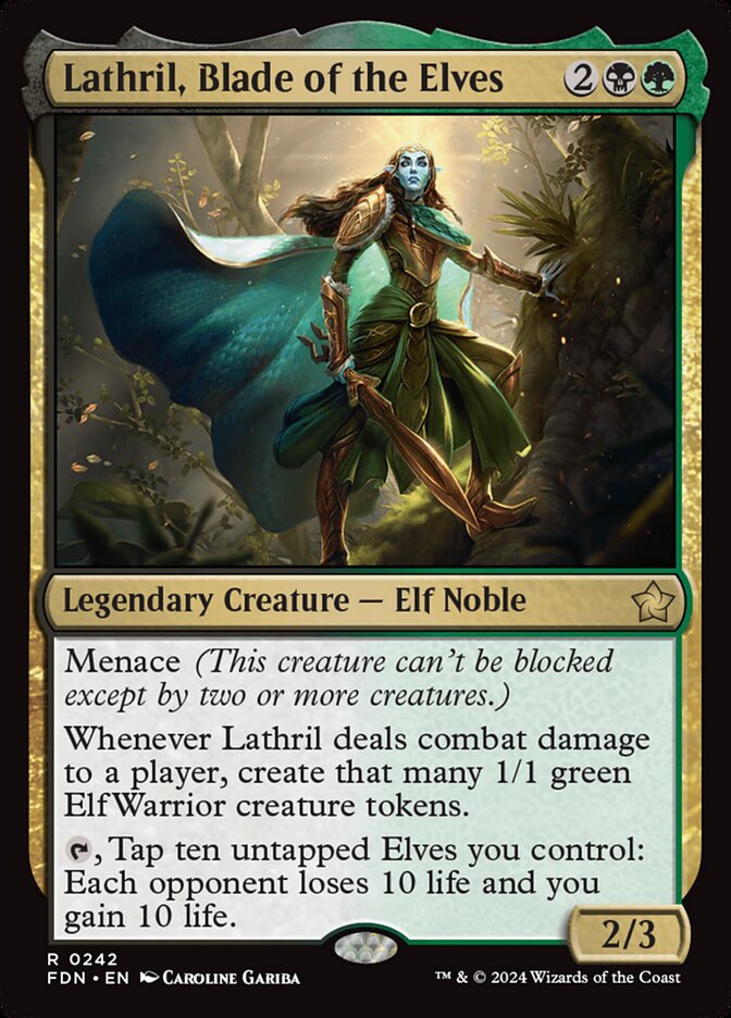 Lathril, Blade of the Elves 242/291 (Foundations)  - Foil | Good Games Morley