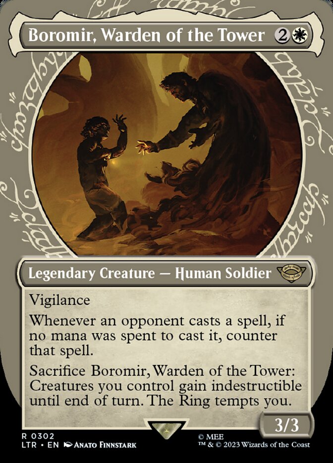 Boromir Warden of the Tower Showcase 302 (Universes Beyond: The Lord of the Rings: Tales of Middle-earth)  - Showcase | Good Games Morley