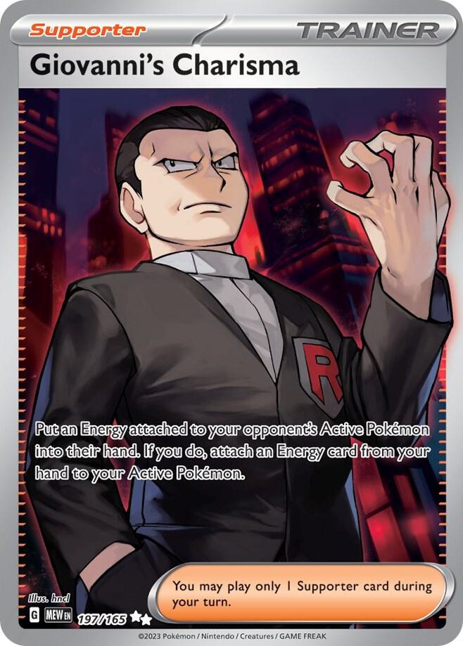 Giovanni's Charisma 197/165 (SV: Scarlet & Violet 151)  - Holofoil | Good Games Morley