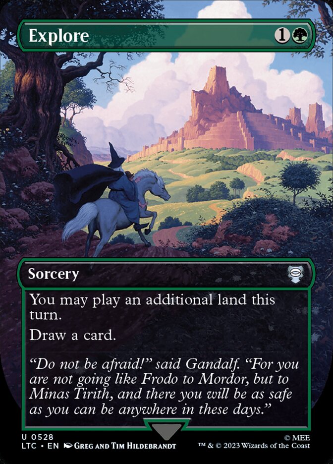 Explore 528 (Commander: The Lord of the Rings: Tales of Middle-earth)  - Borderless Foil | Good Games Morley