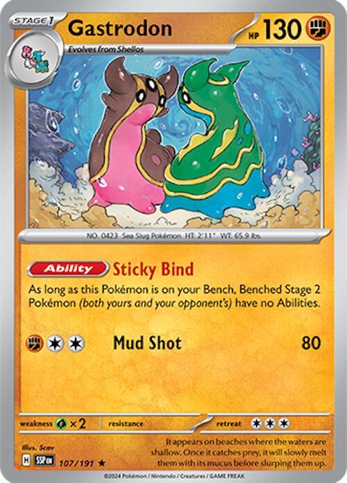 Gastrodon 107/191 (SV08: Surging Sparks)  - Holofoil | Good Games Morley