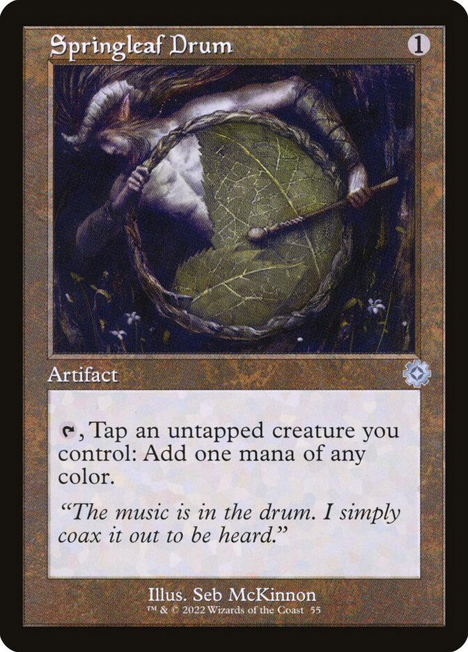 Springleaf Drum 55/63 (The Brothers' War: Retro Frame Artifacts)  - Foil | Good Games Morley