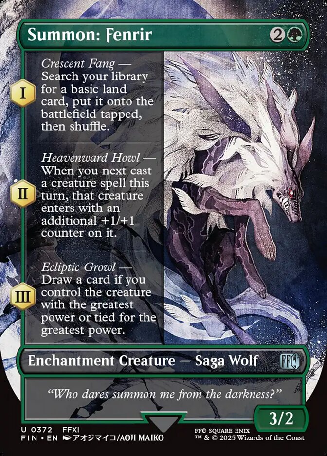 Summon: Fenrir 372/309 (FINAL FANTASY)  - Borderless | Good Games Morley