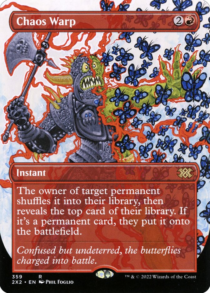 Chaos Warp Borderless 359 (Double Masters 2022)  - Foil | Good Games Morley