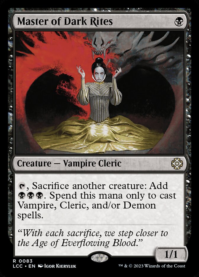 Master of Dark Rites 83 (Commander: The Lost Caverns of Ixalan)  | Good Games Morley