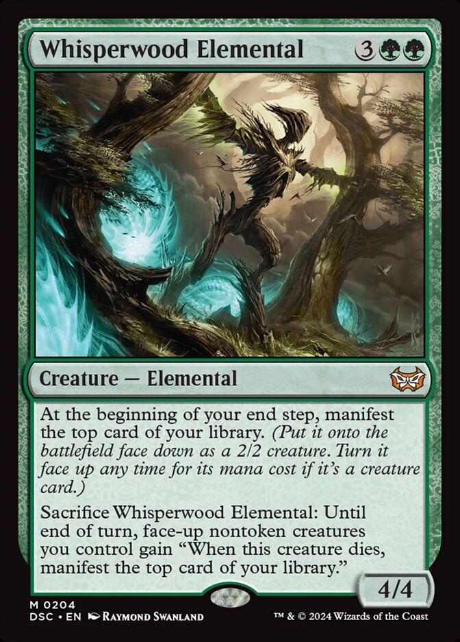Whisperwood Elemental 204 (Commander: Duskmourn: House of Horror)  | Good Games Morley