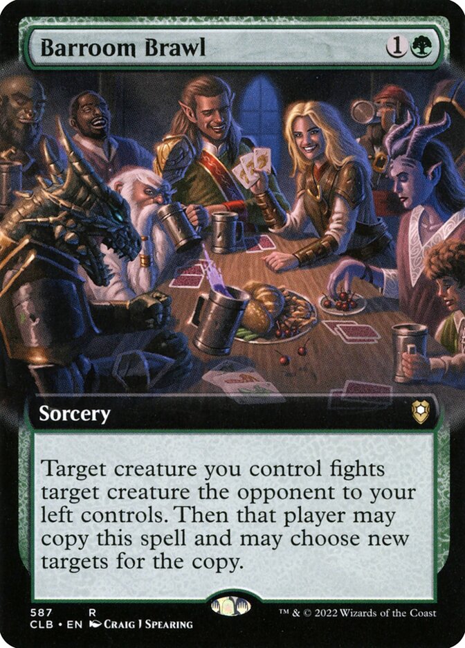 Barroom Brawl Extended Art 587 (Commander Legends: Battle for Baldur's Gate)  - Foil | Good Games Morley
