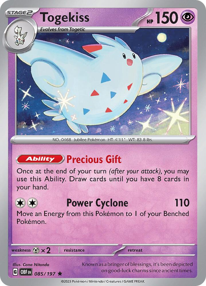 Togekiss 085/197 (SV03: Obsidian Flames)  - Holofoil | Good Games Morley