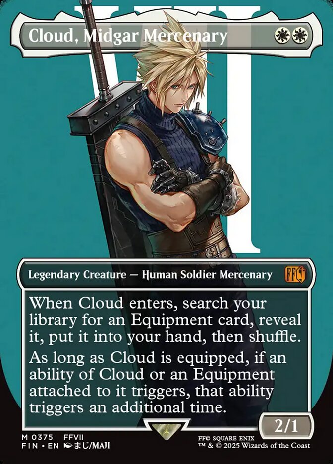 Cloud, Midgar Mercenary 375/309 (FINAL FANTASY)  - Borderless | Good Games Morley