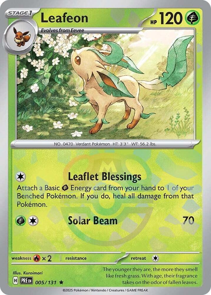 Leafeon 005/131 (SV: Prismatic Evolutions)  - Master Ball Holofoil | Good Games Morley