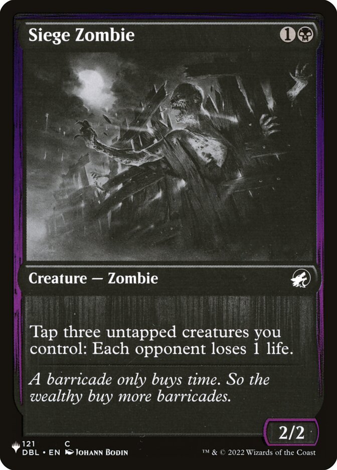 Siege Zombie DBL-121/5075 (The List Reprints)  | Good Games Morley
