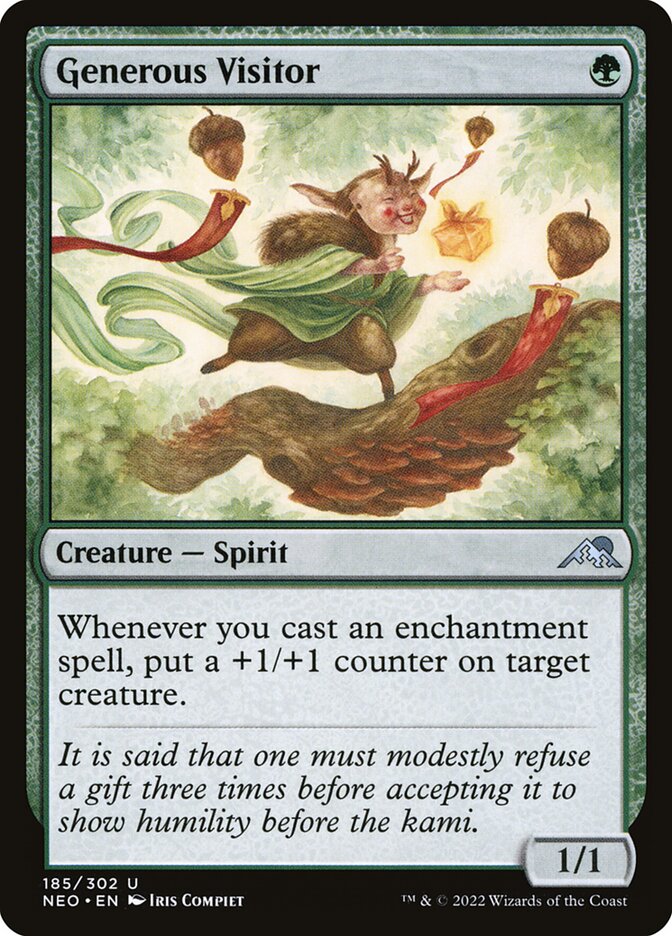Generous Visitor 185/302 (Kamigawa: Neon Dynasty)  - Foil | Good Games Morley