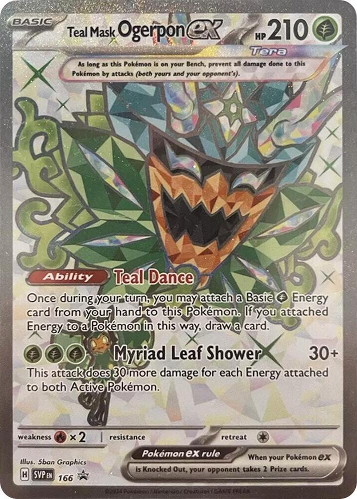 Teal Mask Ogerpon ex 166 (SV: Scarlet & Violet Promo Cards)  - Holofoil | Good Games Morley