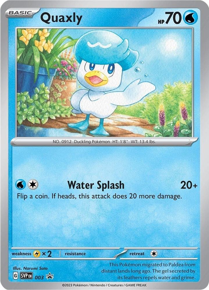 Quaxly 003 (SV: Scarlet & Violet Promo Cards)  - Holofoil | Good Games Morley